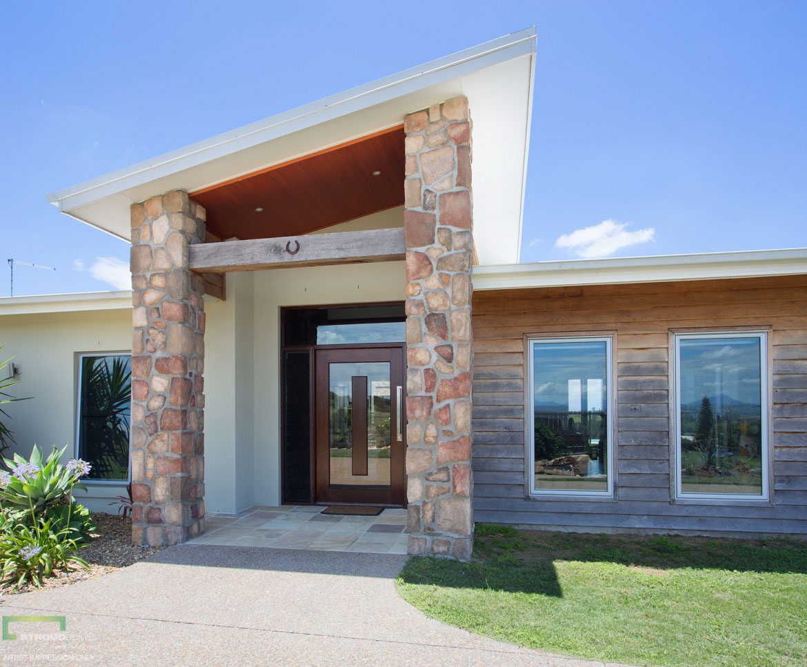 Montego acreage home entrance